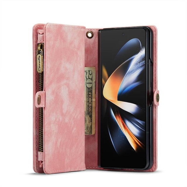 Multi Wallet CaseMe 11-kort Samsung Galaxy Z Fold 5 - Lyserød