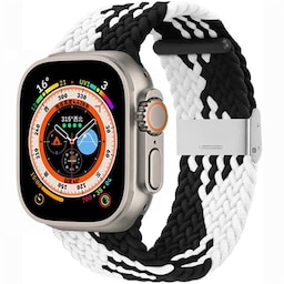 Flettet Urrem Apple Watch Ultra (49mm) - Blackwhite