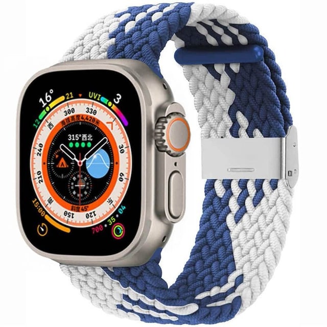 Flettet Urrem Apple Watch Ultra (49mm) - Bluewhite
