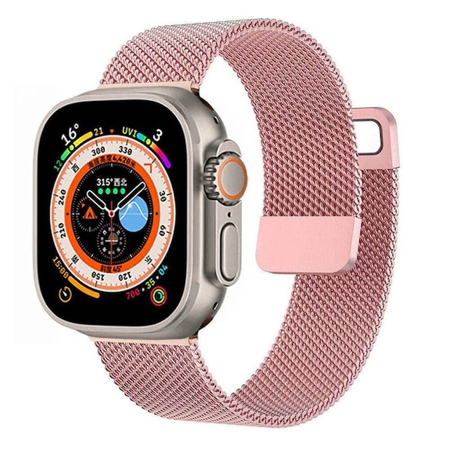 Milanese magnetisk urrem Apple Watch Ultra (49mm) - Lyserød