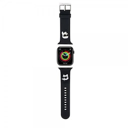 Karl Lagerfeld Apple Watch 38/40/41mm Armbånd Rubber NFT Karl & Choupette Sort