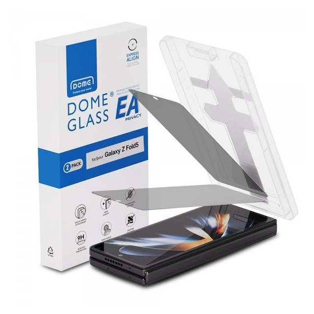 Whitestone Dome Samsung Galaxy Z Fold 5 Skærmbeskytter Dome Glass EZ Privacy 2-pak