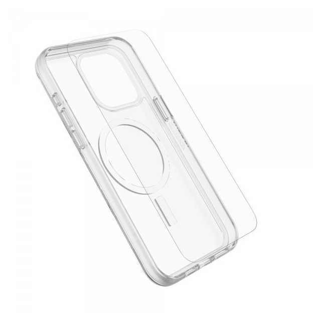 Otterbox iPhone 15 Pro Max Cover Skærmbeskytter Symmetry Clear MagSafe + Premium Glass