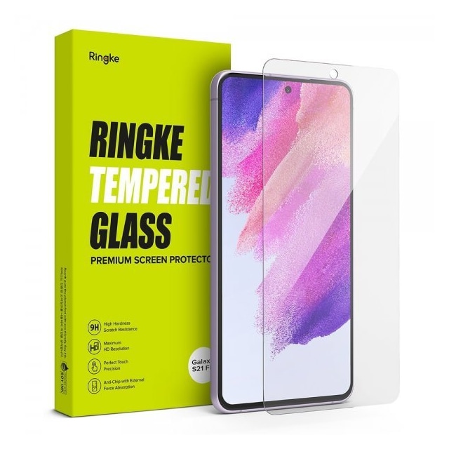 Ringke Samsung Galaxy S21 FE Skærmbeskytter Tempered Glass 2-pak
