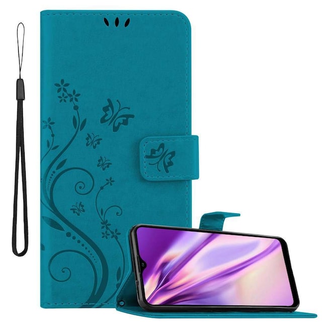 Samsung Galaxy A20s Pungetui Cover Case (Blå)