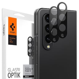 Spigen Samsung Galaxy Z Fold 4 Kameralinsebeskytter Glas.tR Optik 2-pak Sort