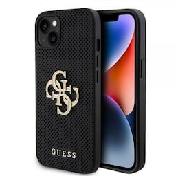 Guess iPhone 15 Cover Perforated Glitter Sort