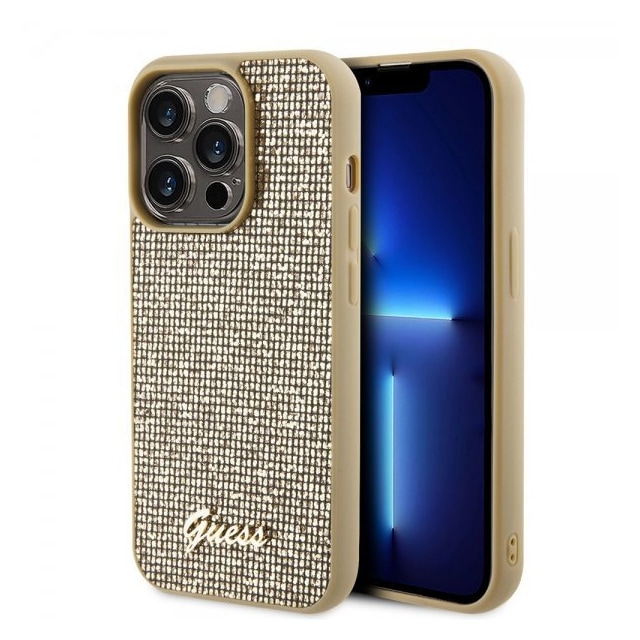 Guess iPhone 15 Pro Cover Square Mirror Guld