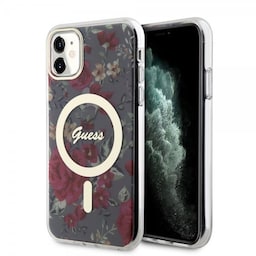 Guess iPhone 11 Cover Flower MagSafe Kaki