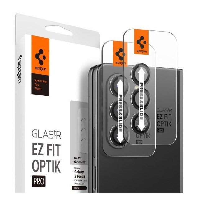 Spigen Samsung Galaxy Z Fold 5 Kameralinsebeskytter GLAS.tR EZ Fit Optik Pro 2-pak