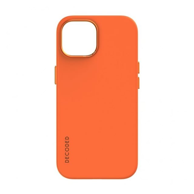 Decoded iPhone 15 Plus Cover Silicone Backcover Apricot