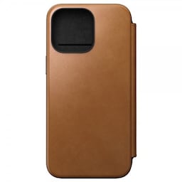 NOMAD iPhone 15 Pro Max Etui Modern Leather Folio English Tan