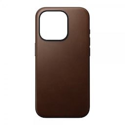 NOMAD iPhone 15 Pro Cover Modern Leather Case Brun