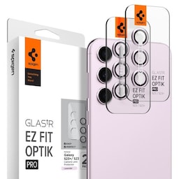 Spigen Samsung Galaxy S23/Galaxy S23 Plus Kameralinsebeskytter GLAS.tR EZ Fit Optik Pro 2-pak Lavendel