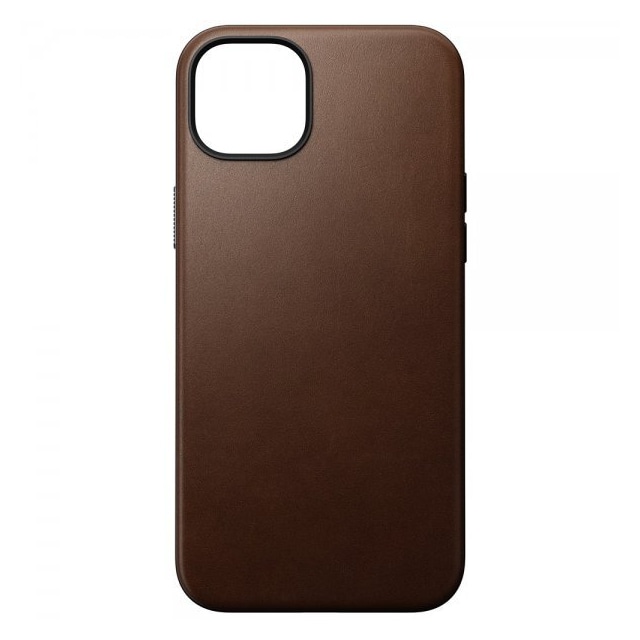 NOMAD iPhone 15 Plus Cover Modern Leather Case Brun