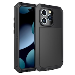 iPhone 15 Pro Heavy Duty Robust Hybrid Cover Shell + hærdet glas