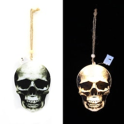 Halloween hængende LED-lys Skull Party Decor - Kranium