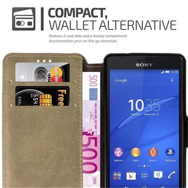 Sony Xperia Z3 COMPACT Pungetui Cover Case (Brun)