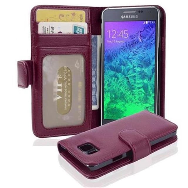 Samsung Galaxy ALPHA Pungetui Cover (Lilla)