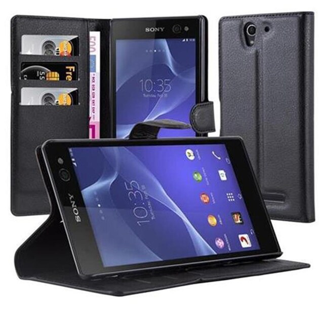 Sony Xperia C3 Pungetui Cover Case (Sort)