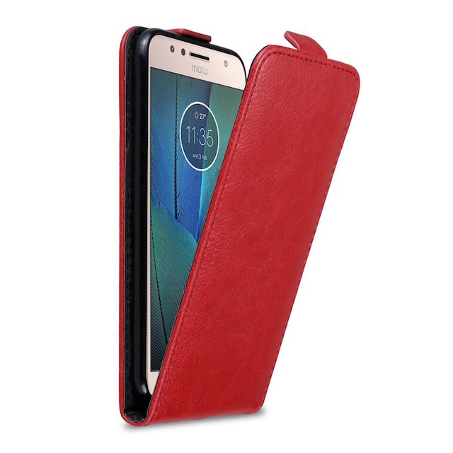 Motorola MOTO G5S PLUS Pungetui Flip Cover (Rød)
