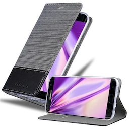 Samsung Galaxy S7 EDGE Pungetui Cover Case (Grå)