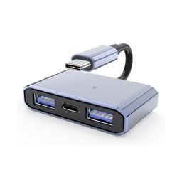 NÖRDIC USB-C hub 3 porte 2xUSB-A 3.1 5 Gbps 1xUSB-C PD10W 3.0