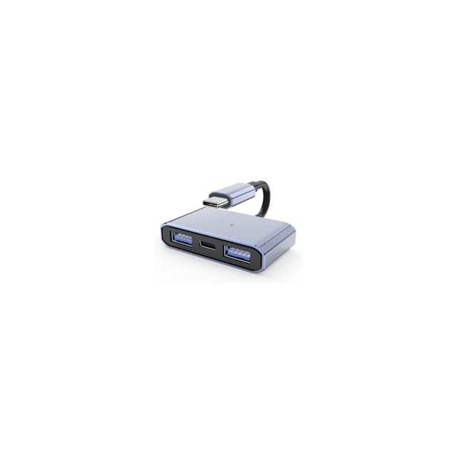 NÖRDIC USB-C hub 3 porte 2xUSB-A 3.1 5 Gbps 1xUSB-C PD10W 3.0