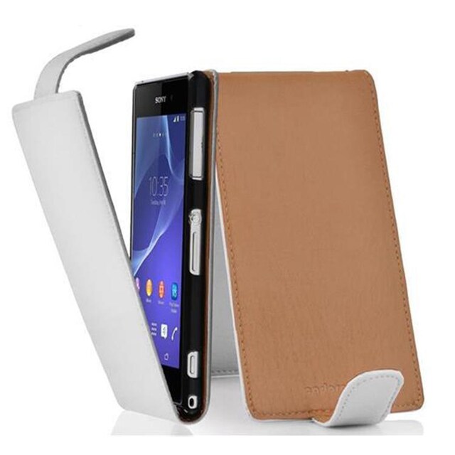 Sony Xperia Z2 Pungetui Flip Cover (Hvid)