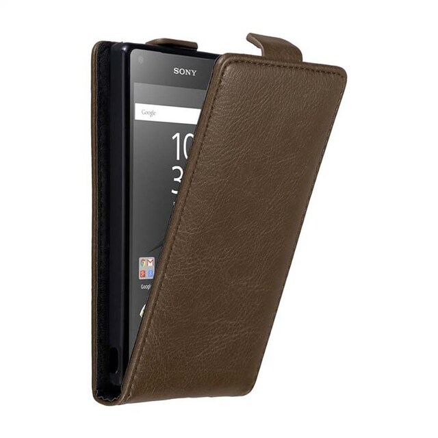 Sony Xperia Z5 COMPACT Pungetui Flip Cover (Brun)