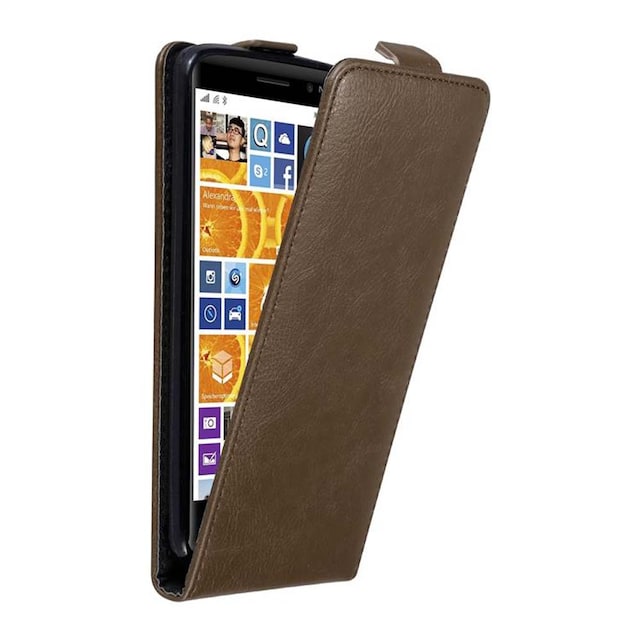 Nokia Lumia 830 Pungetui Flip Cover (Brun)