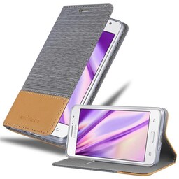 Samsung Galaxy GRAND PRIME Pungetui Cover Case (Grå)