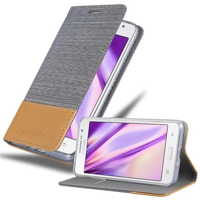 Samsung Galaxy GRAND PRIME Pungetui Cover Case (Grå)