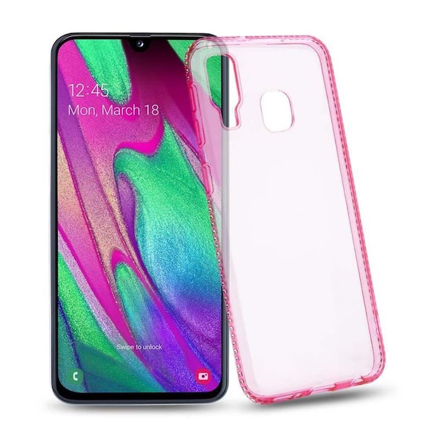 Samsung Galaxy A40 Cover Etui Case (Lyserød)