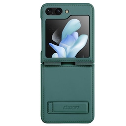 Nillkin Qin vegansk Læder Cover Samsung Galaxy Z Flip 5 - Mørkegrøn