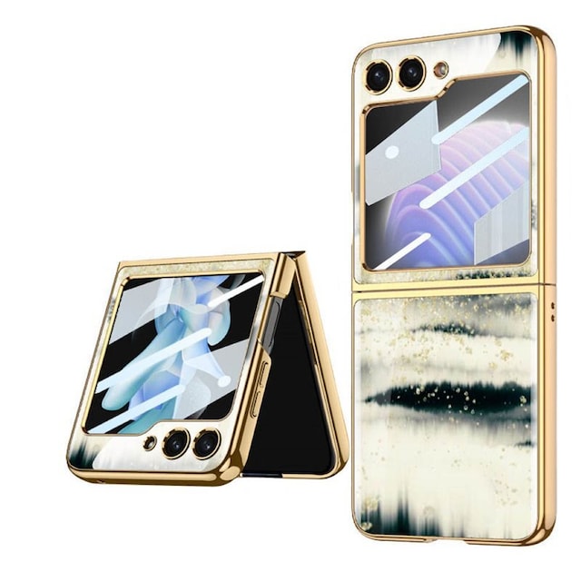 Marble Glass Case Samsung Galaxy Z Flip 5 - Artic