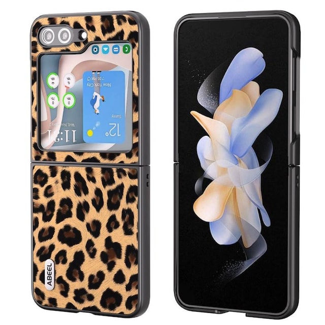 Leopardmønster Cover Samsung Galaxy Z Flip 5 - Brun