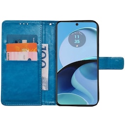 Wallet cover 3-kort Motorola Moto G14 - Lyseblå