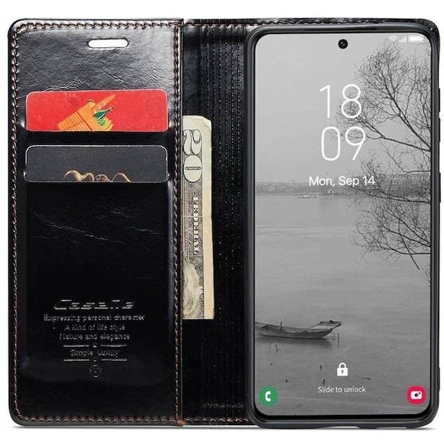 CaseMe Wallet 2-kort Samsung Galaxy S23 FE - Sort