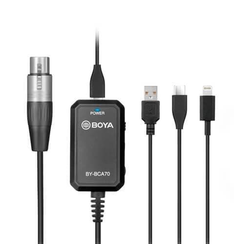 BOYA Mikrofonadapter BY-BCA70 XLR - Smartphone USB-C & Lightning |  Elgiganten
