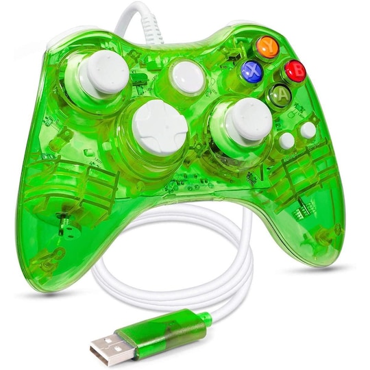 Spilcontroller kompatibel med Xbox 360 - grøn | Elgiganten