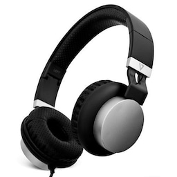 V7 HA601-3EP, Hovedtelefoner, Headset, Opkald og musik, Sort, Sølv, Digital, 1,8 m