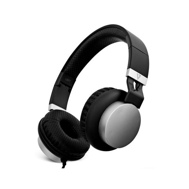 V7 HA601-3EP, Hovedtelefoner, Headset, Opkald og musik, Sort, Sølv, Digital, 1,8 m