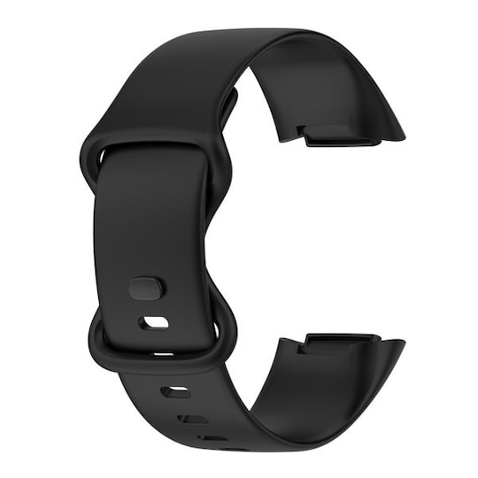 Silikonerem til Fitbit Charge 5 L - Sort | Elgiganten