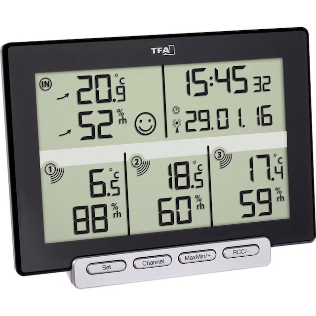 TFA Dostmann 30.3057.01 Trådløst termo-/hygrometer 1