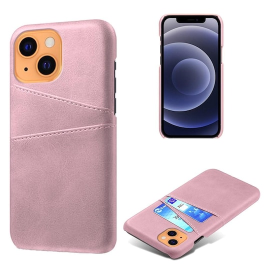 SKALO iPhone 13 PU-læder Kortholder Cover - Pink | Elgiganten