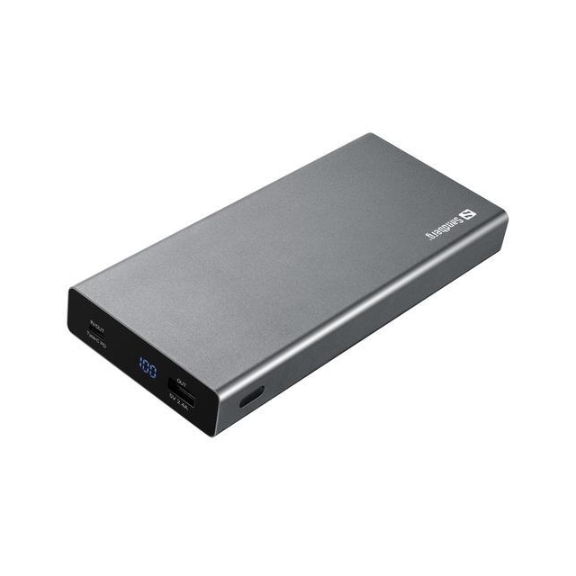 20.000 mAh PD 100W PowerBank USB-C, Alu