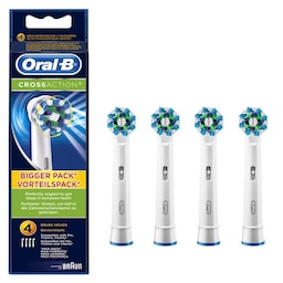 Oral-B Power Crossaction Tandbørstehoveder EB50-4 For voksne, hoveder, Antal børstehoveder inkluderet 4