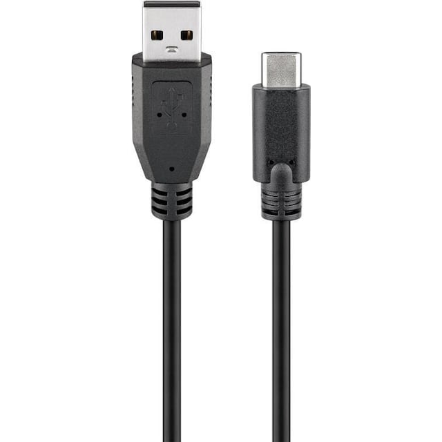 Goobay USB 2.0-kabel (USB-C™ til USB A), sort
