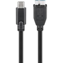Goobay USB-C™ til Micro-B 3.0 kabel, sort